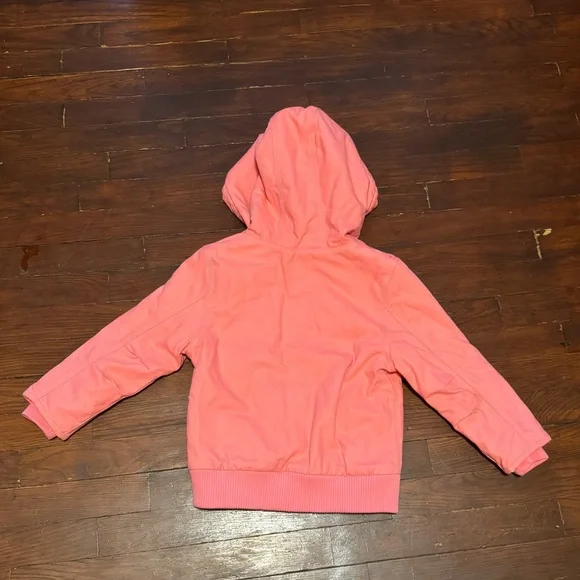 Carhartt Cream Sherpa-Lined Jacket with Coral Trim - Picture 4 of 5